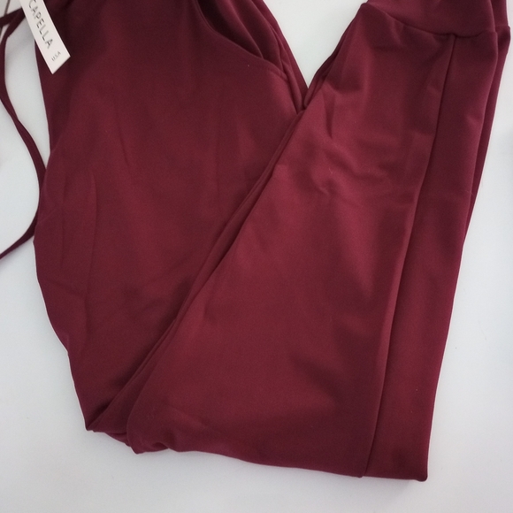 Burgundy Wine Joggers - Picture 1 of 6